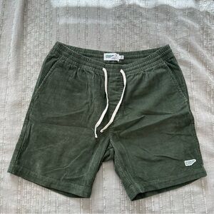 Wellen Green Corduroy Shorts with Drawstring 100% organic cotton!